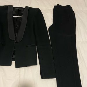 BCBG MAXAZRIA BLACK TUXEDO SUIT XXS